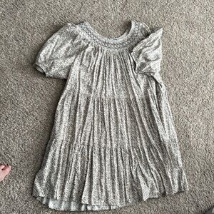 Short sleeve casual tiered dress